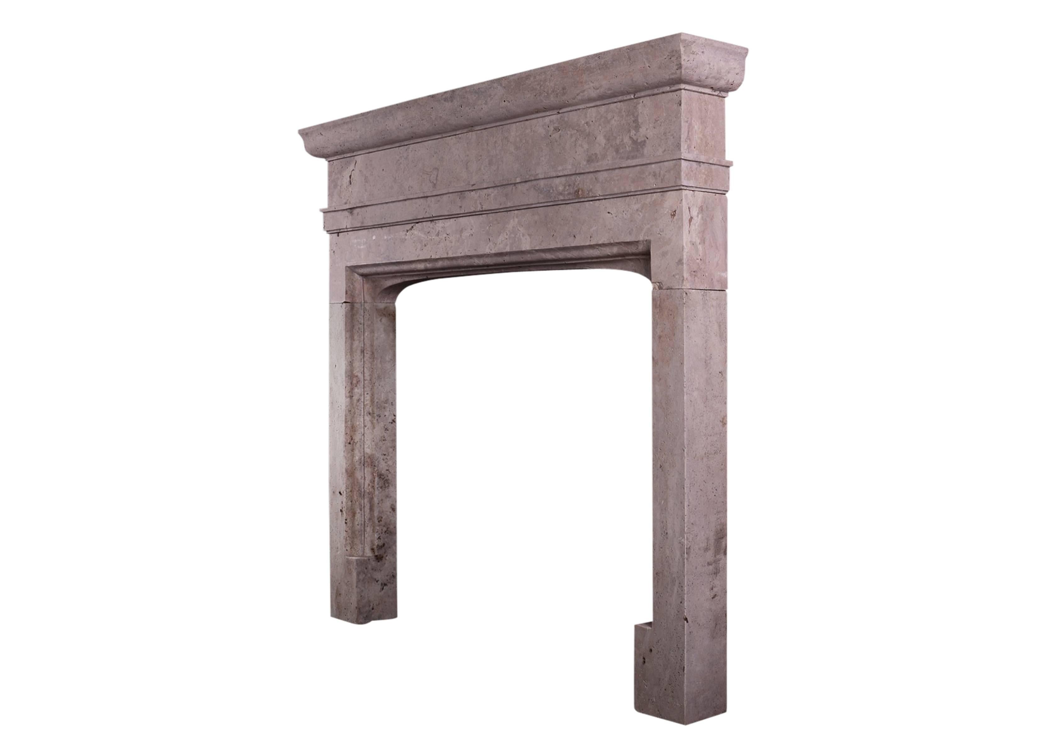 Rustic English Fireplace in the Gothic Manner In Good Condition For Sale In London, GB