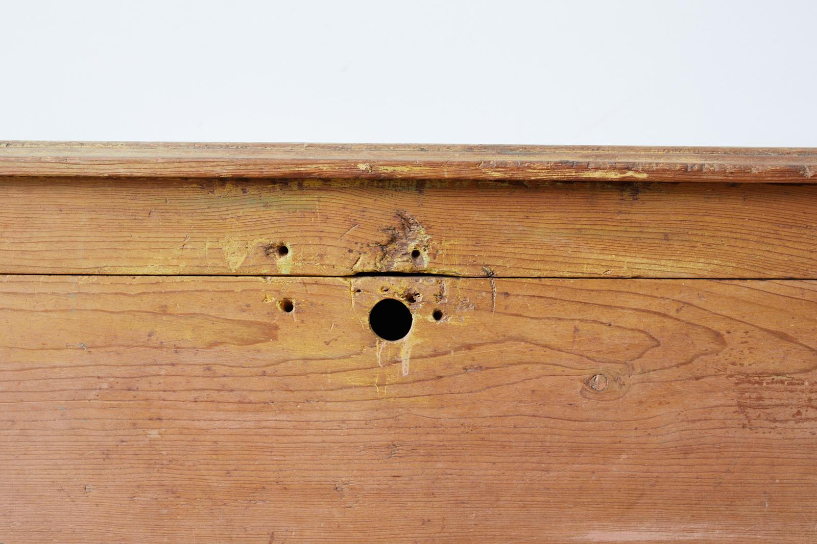Rustic English Pine Coffer Chest on Stand 10
