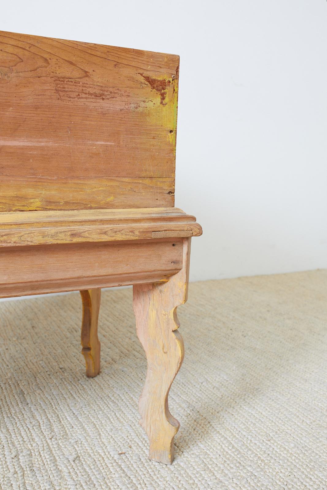 Rustic English Pine Coffer Chest on Stand 4