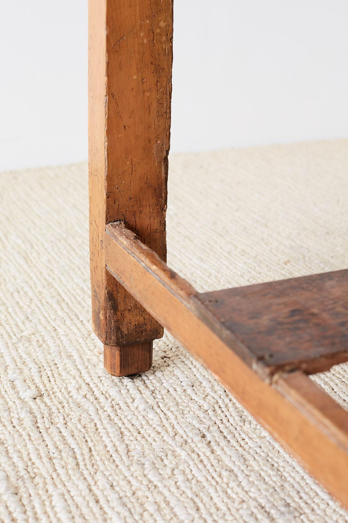 Rustic English Pine Library Table or Farm Table 13