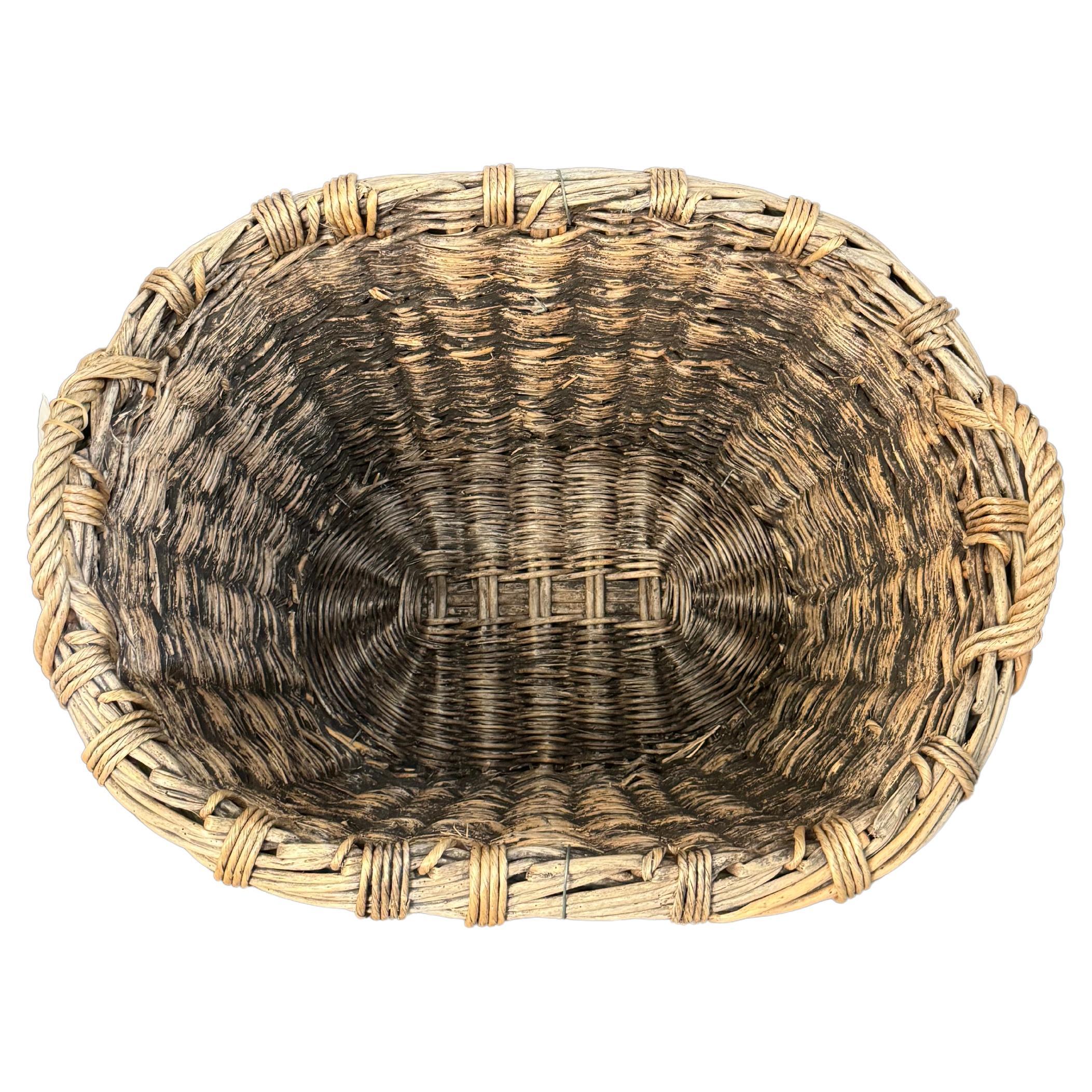 Cesta rústica inglesa Vineyard - Maceta de mimbre o jardinera sobredimensionada Rústico en venta