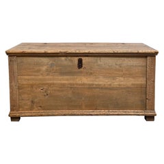 Rustic European Pine Antique Blanket Chest