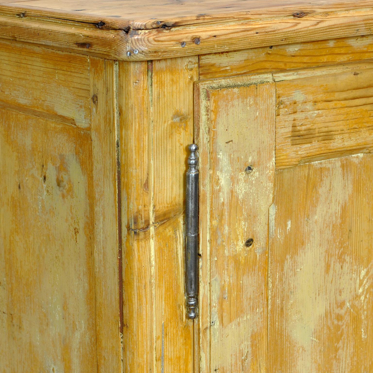 Rustic European Pine Ice Cabinet, Circa 1910 For Sale 1