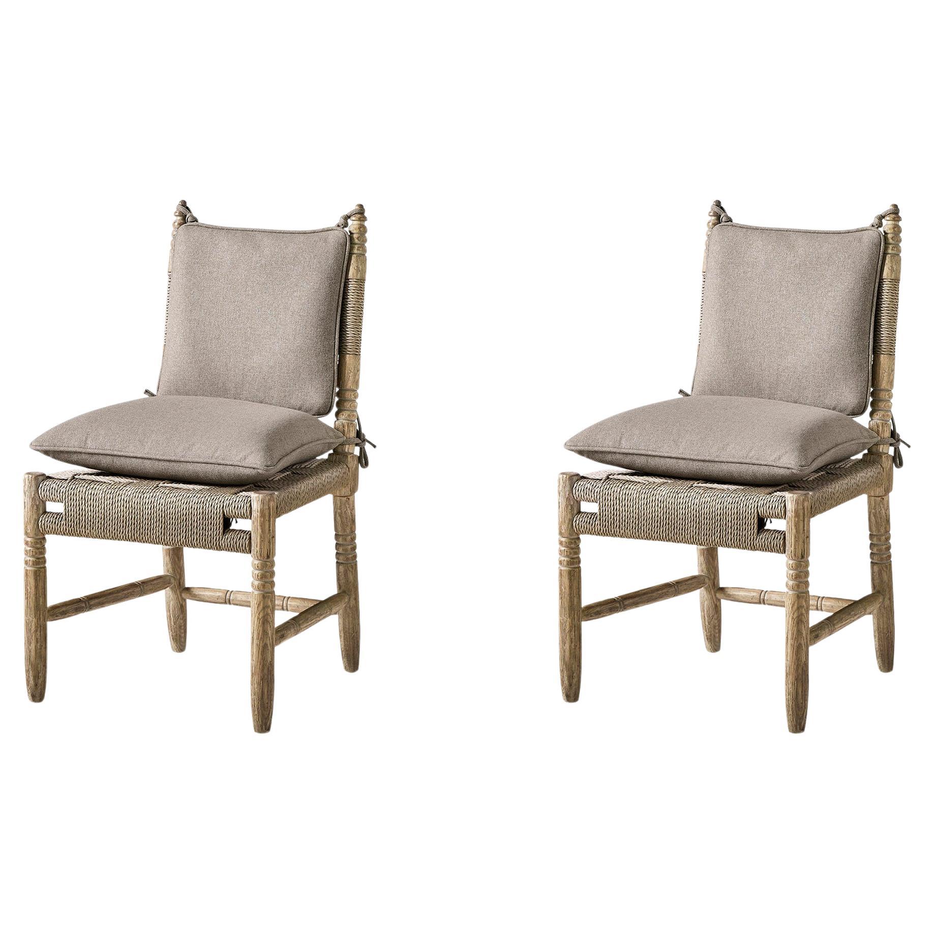 Rustic European Rush Seat Side Chair (Sets of 2)