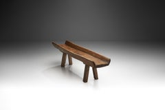 Rustic European Solid Wood Table, Europe ca 1940s