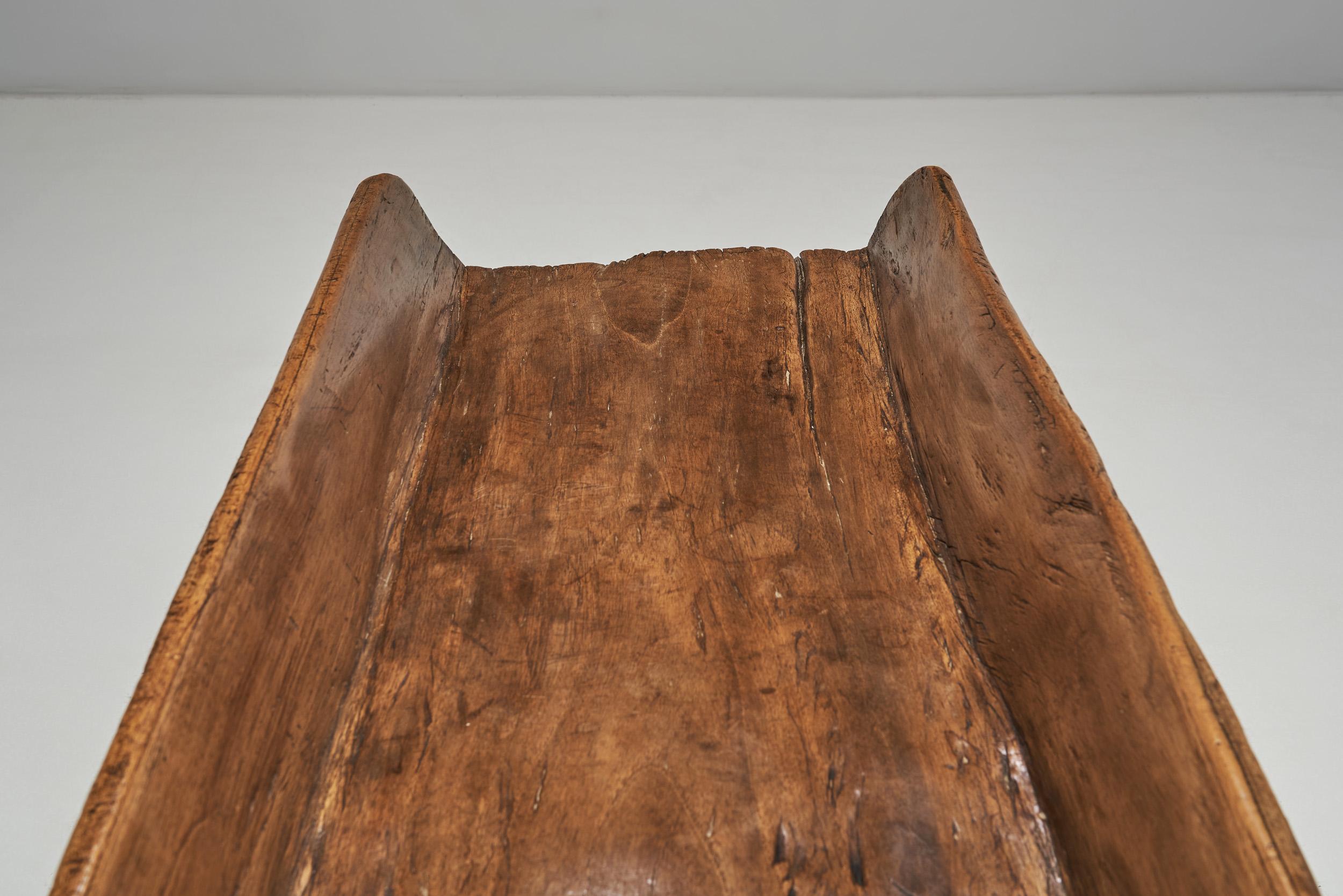 Rustic European Solid Wood Table, Europe ca 1940s For Sale 2