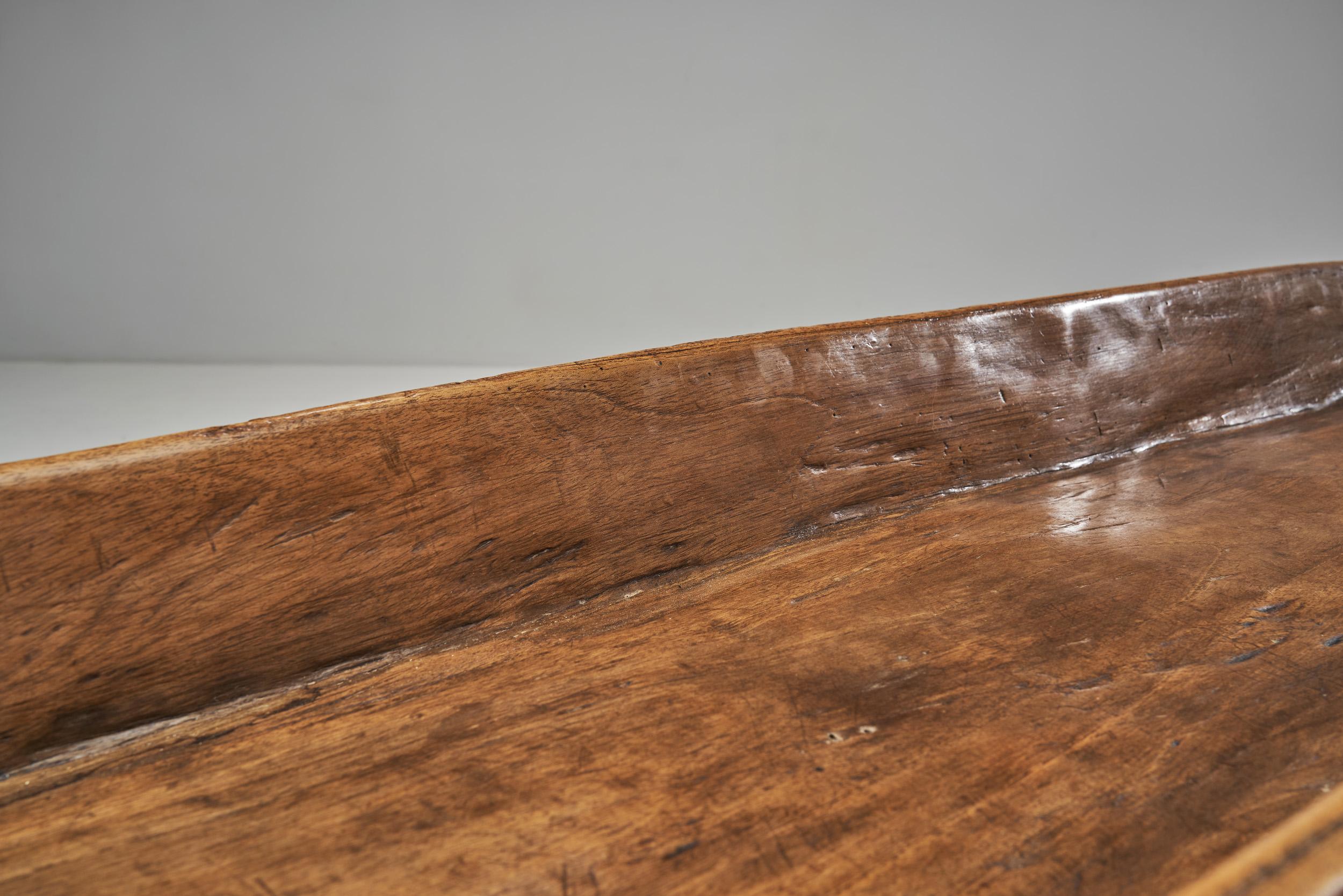 Rustic European Solid Wood Table, Europe ca 1940s For Sale 3