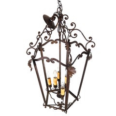 Rustic European Style Large Hanging Lantern