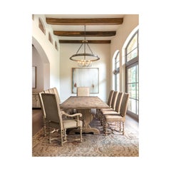 Rustic European Trestle Dining Table