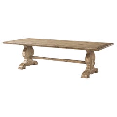 Rustic European Trestle Dining Table