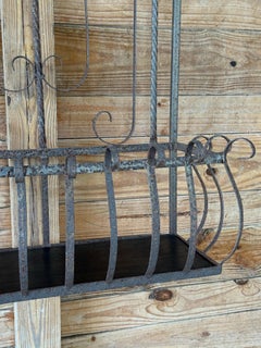 Rustic European Vintage Wrought Iron Wall Planter