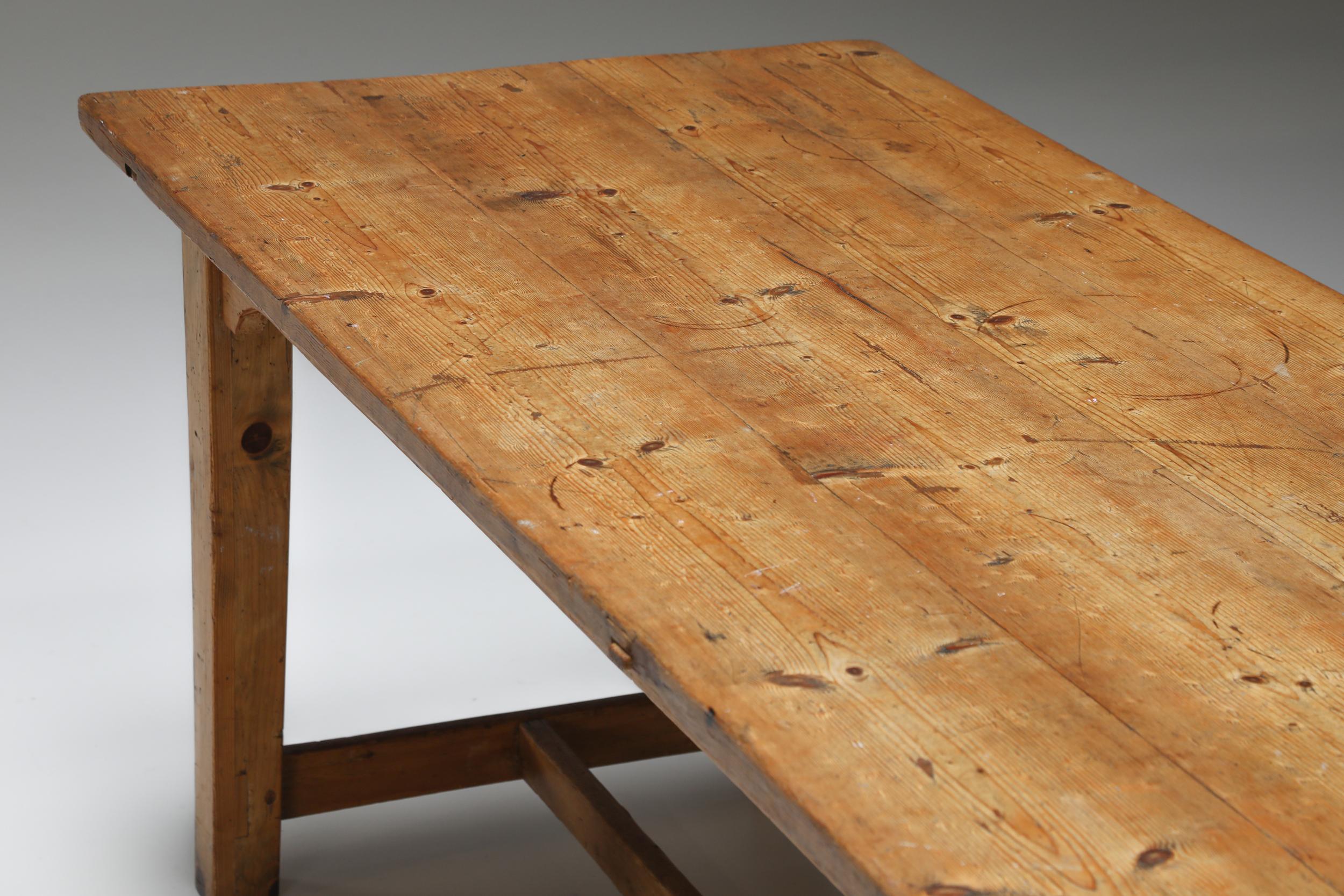 Rustic Extra Large Dining Table, Farm Table, Mid-Century Modern, Italy, 1950's 1