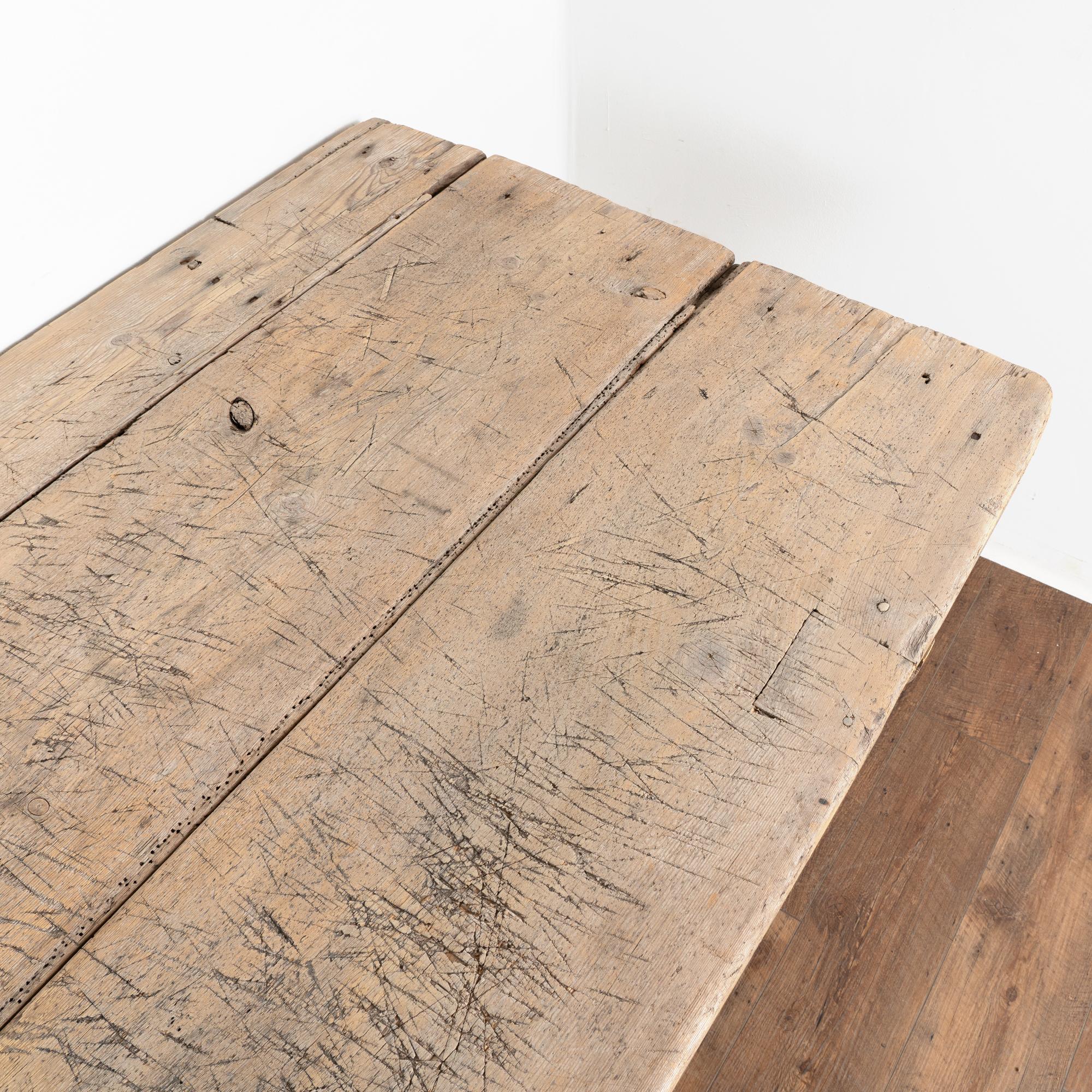  Rustic Farm Dining or Kitchen Table, Sweden circa 1800's For Sale 3