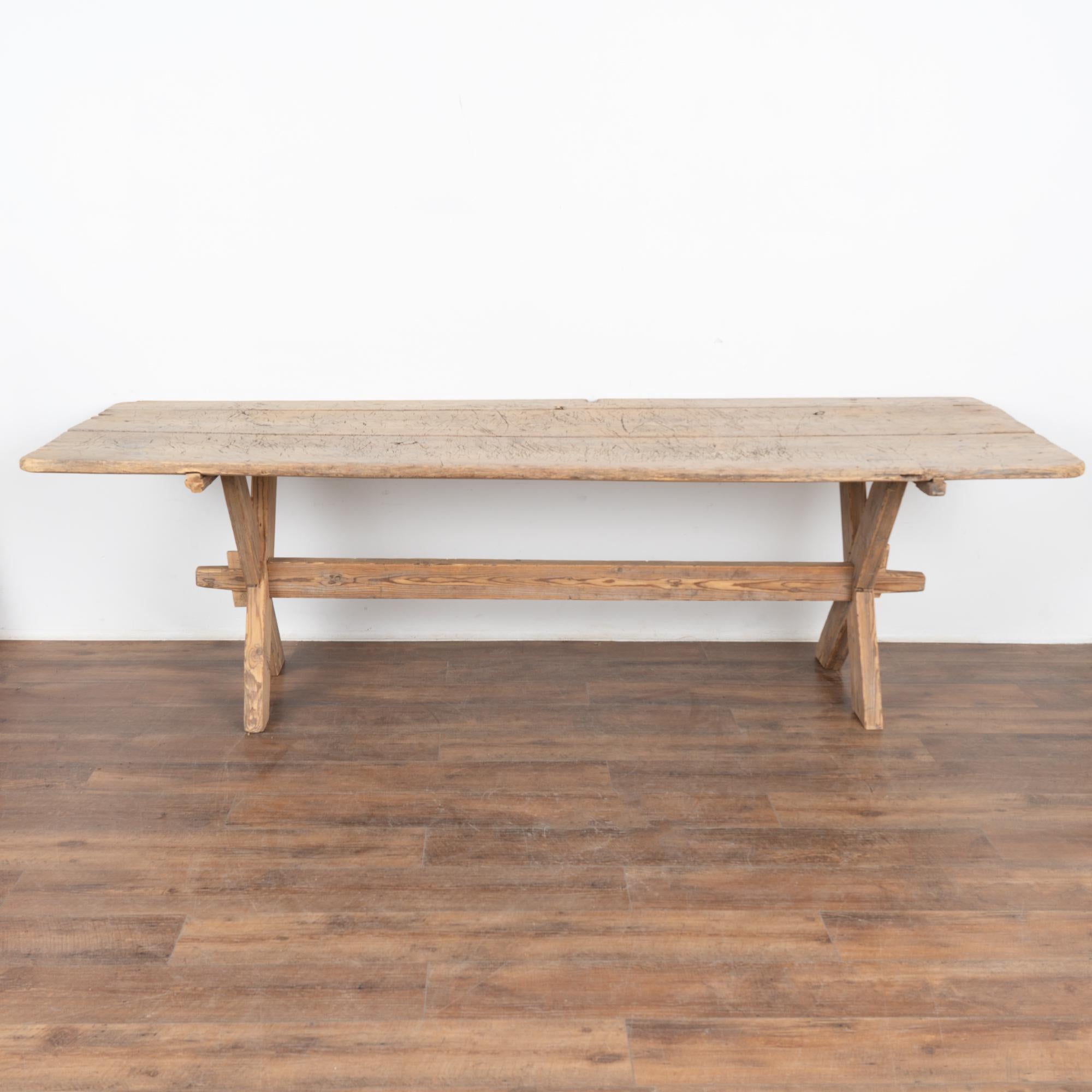 Country  Rustic Farm Dining or Kitchen Table, Sweden circa 1800's For Sale