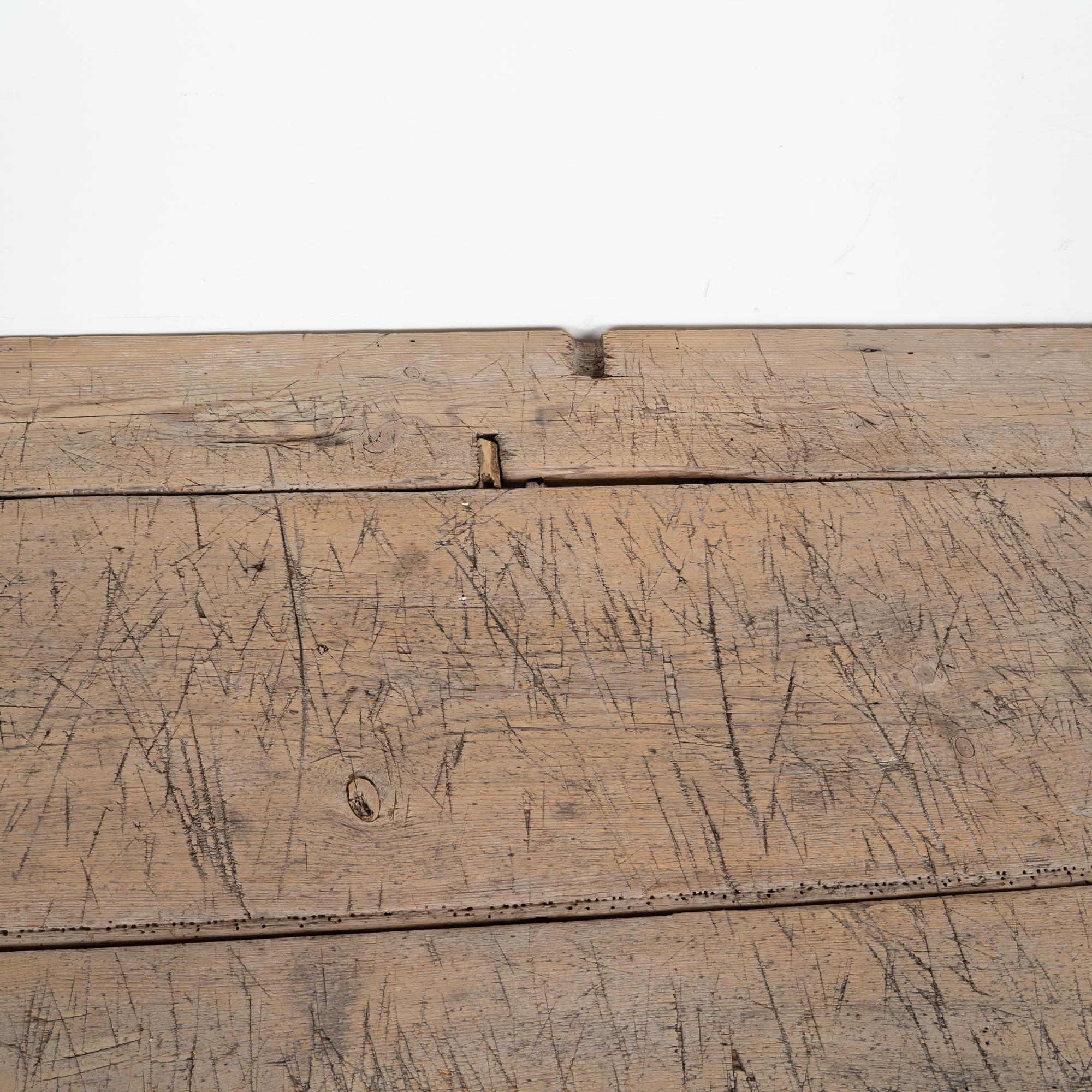 Pine  Rustic Farm Dining or Kitchen Table, Sweden circa 1800's For Sale