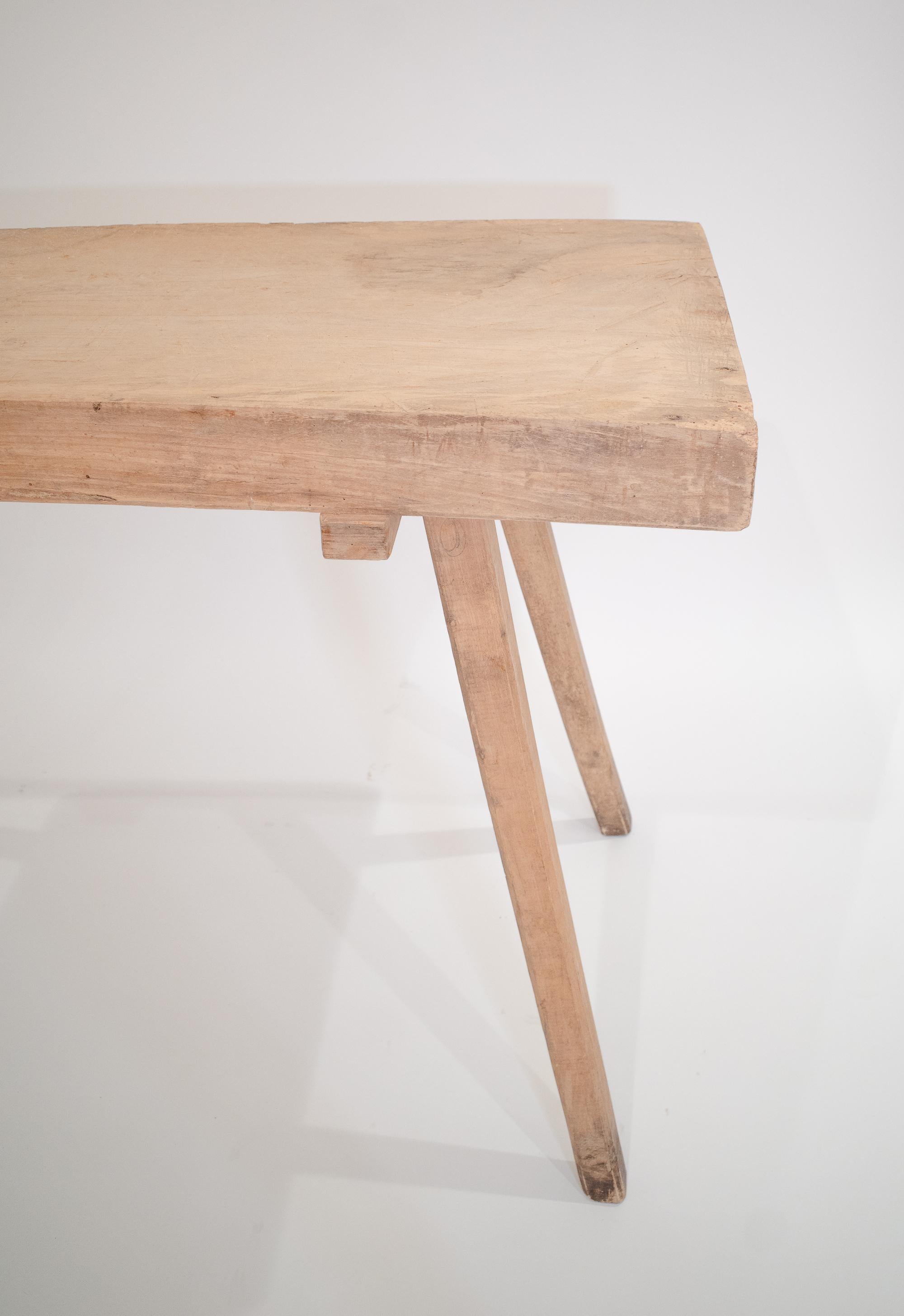 Établi de ferme rustique, bloc de boucherie ou table console en vente 3