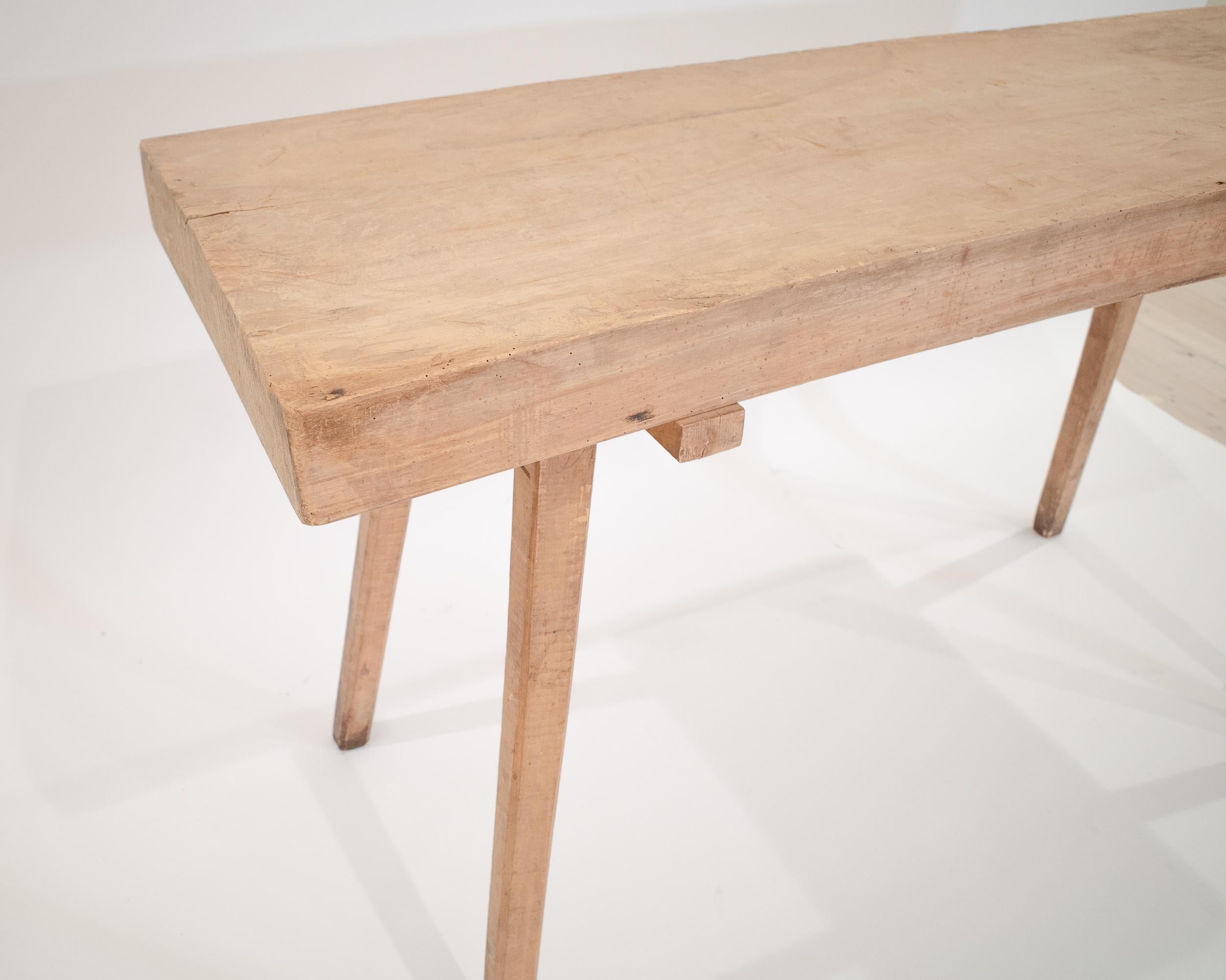 Établi de ferme rustique, bloc de boucherie ou table console en vente 1