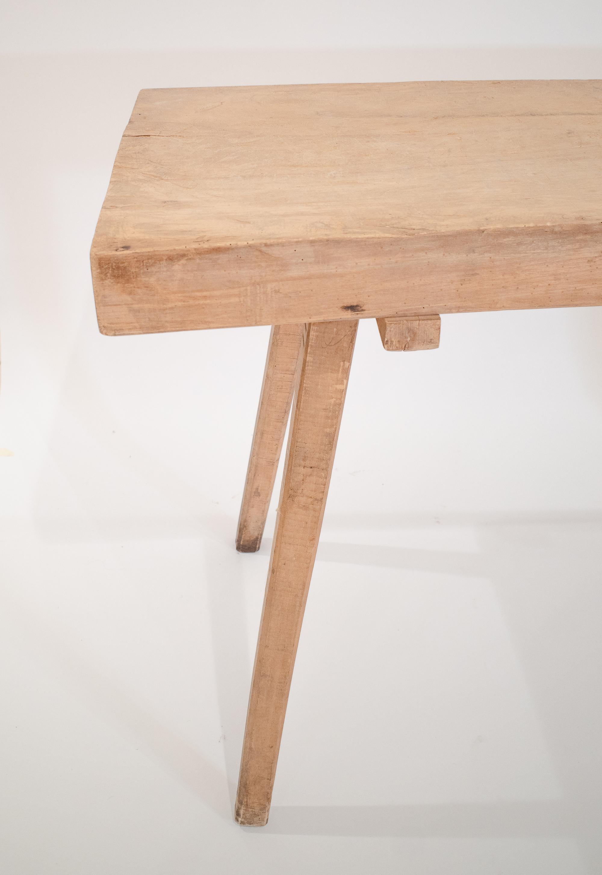 Établi de ferme rustique, bloc de boucherie ou table console en vente 2