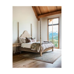 Rustic Farmhouse Barley Twist Poster Bed - US King