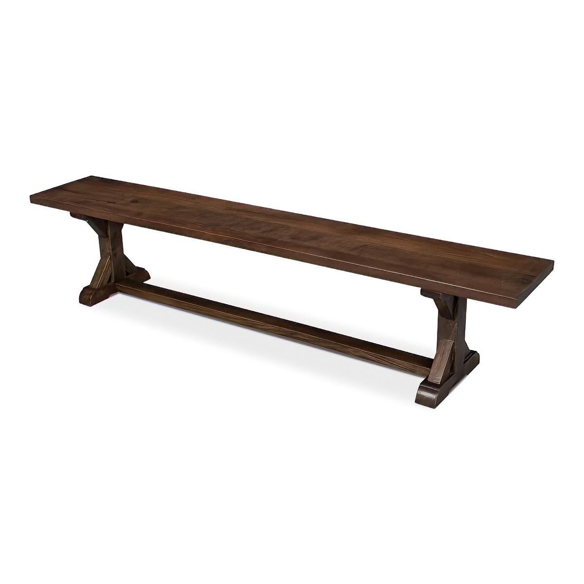 Rustic Farmhouse Bench In New Condition For Sale In Westwood, NJ