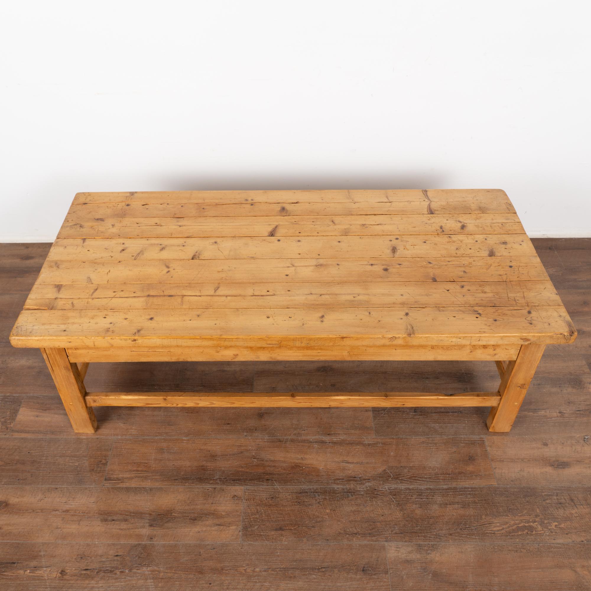 Rustic Farmhouse Coffee Table, Hungary circa 1900's In Good Condition In Round Top, TX