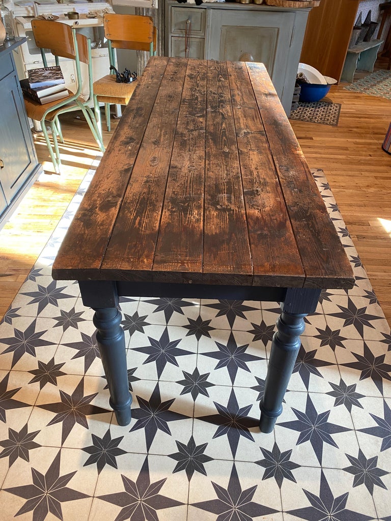 Rustic Farmhouse Dining Table For Sale at 1stDibs