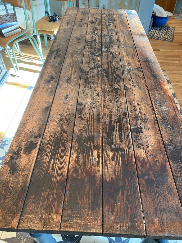Oak Rustic Farmhouse Dining Table