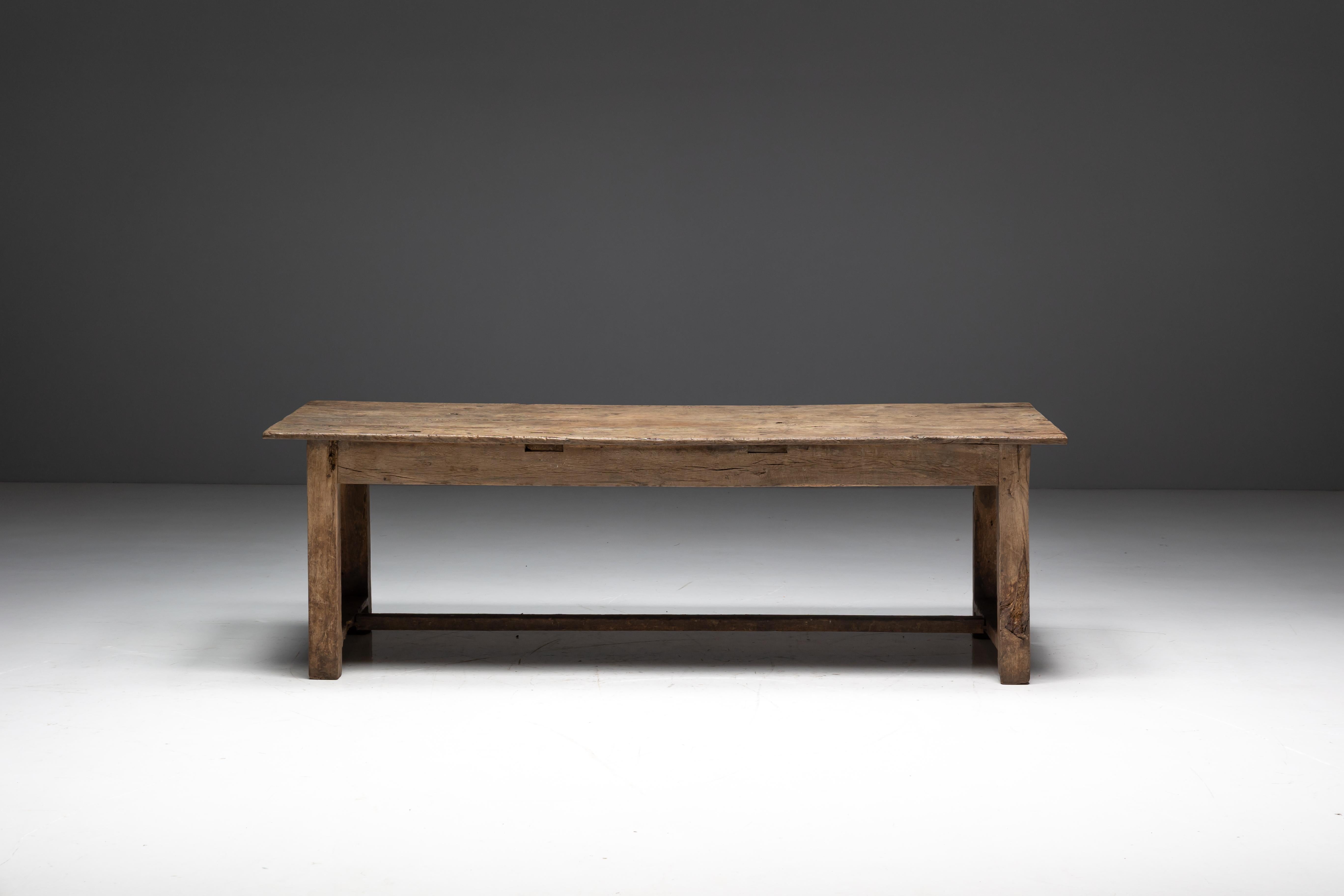 Rustic Farmhouse Dining Table, France, 19th Century en vente 3