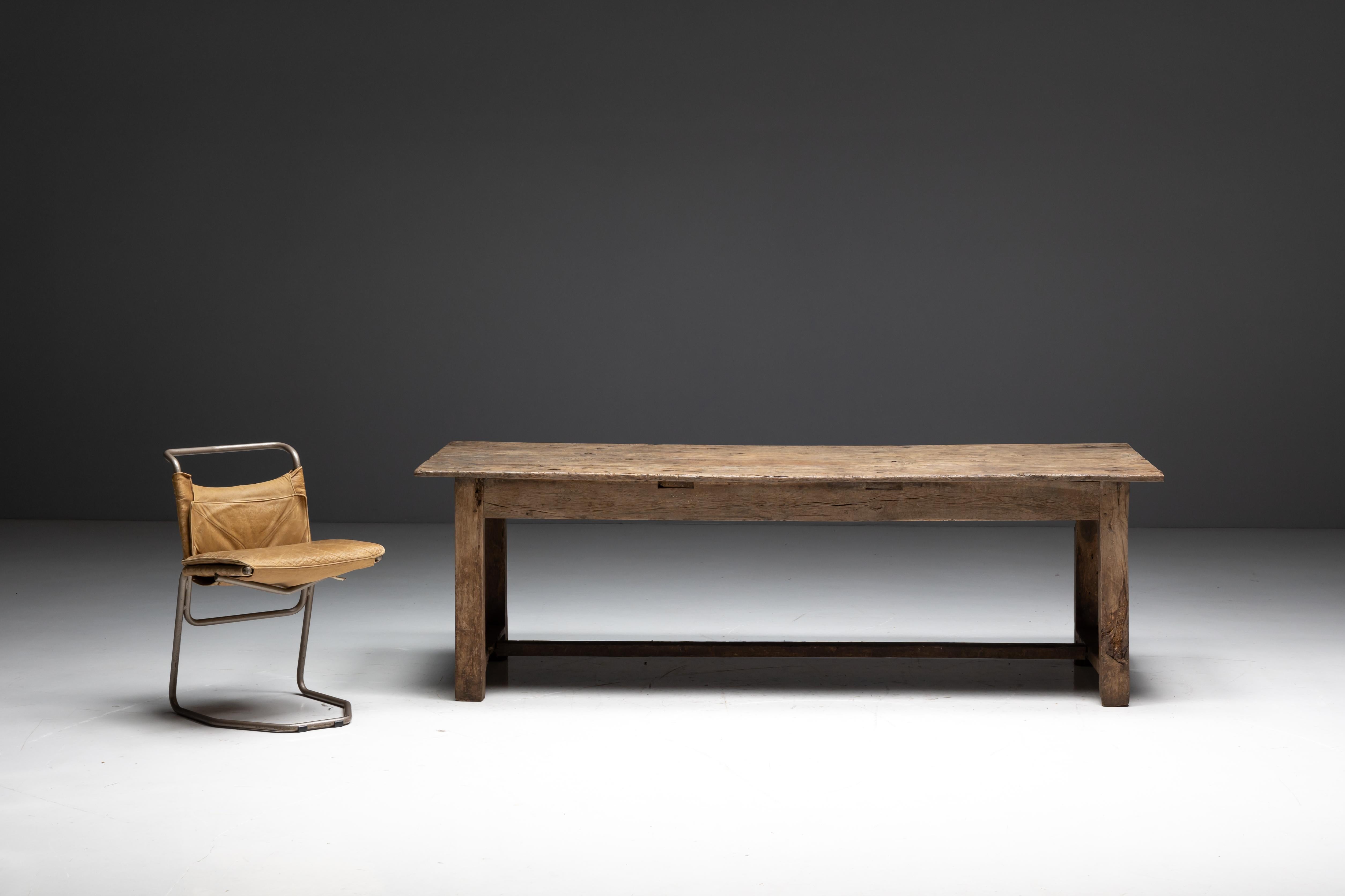 Rustic Farmhouse Dining Table, France, 19th Century en vente 6