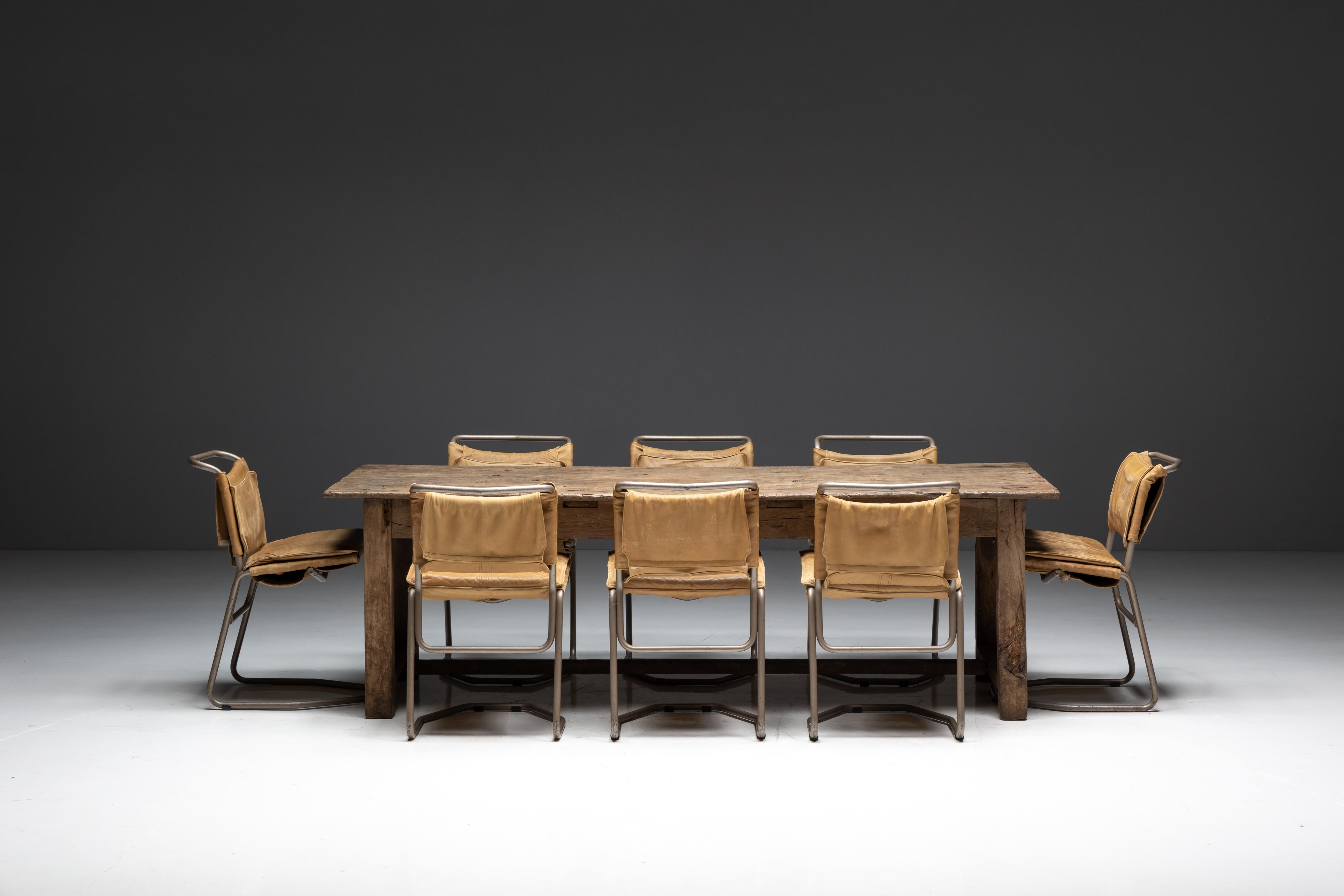 Rustic Farmhouse Dining Table, France, 19th Century en vente 8