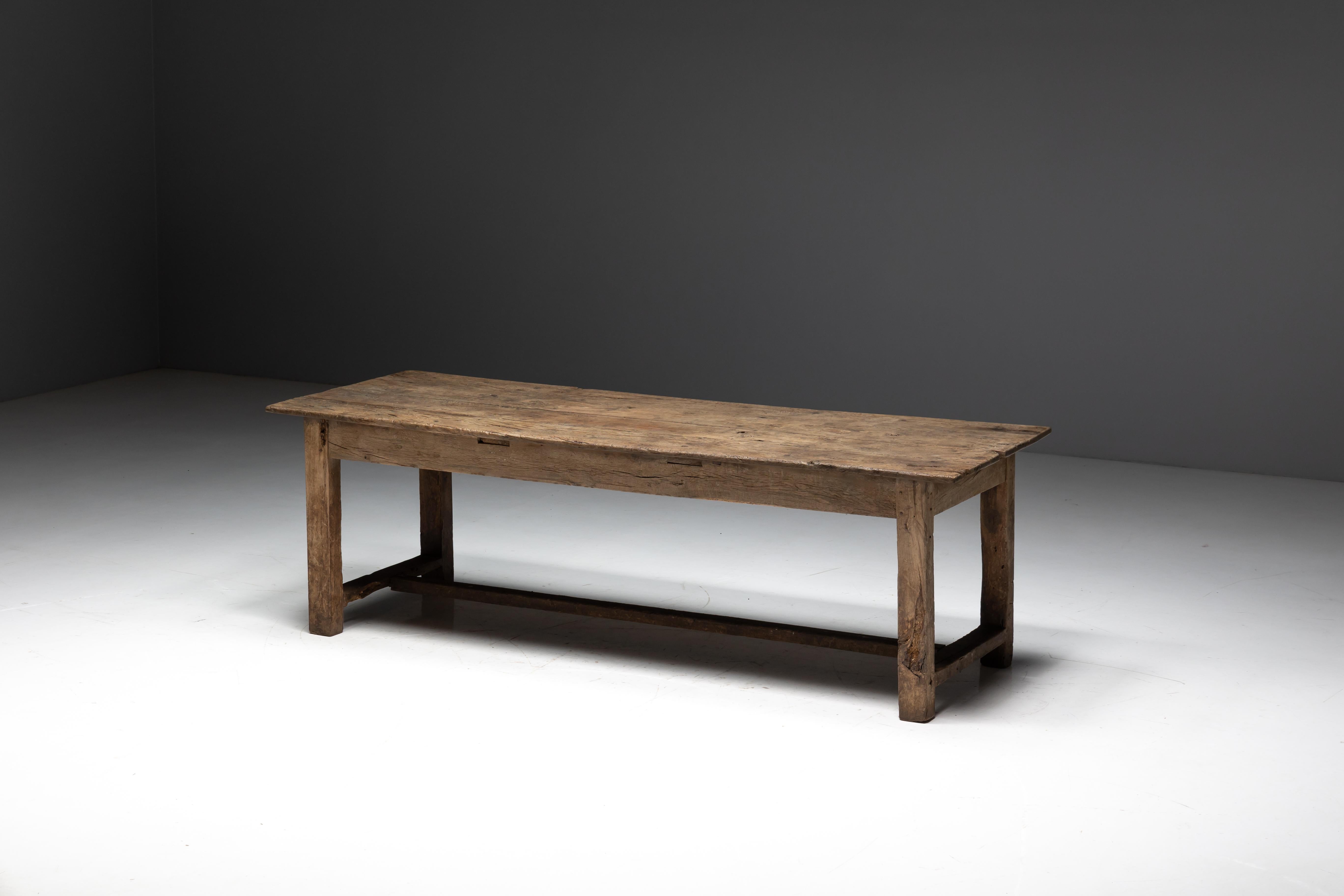 Rustic Farmhouse Dining Table, France, 19th Century en vente 2