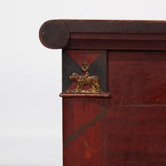 Rustic Farmhouse Folk Art Painted Swedish Blanket Chest dating 1845