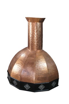 Rustic Farmhouse Hammered Copper Kitchen Stove Range Hood 58"