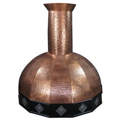 Rustic Farmhouse Hammered Copper Kitchen Stove Range Hood 58"