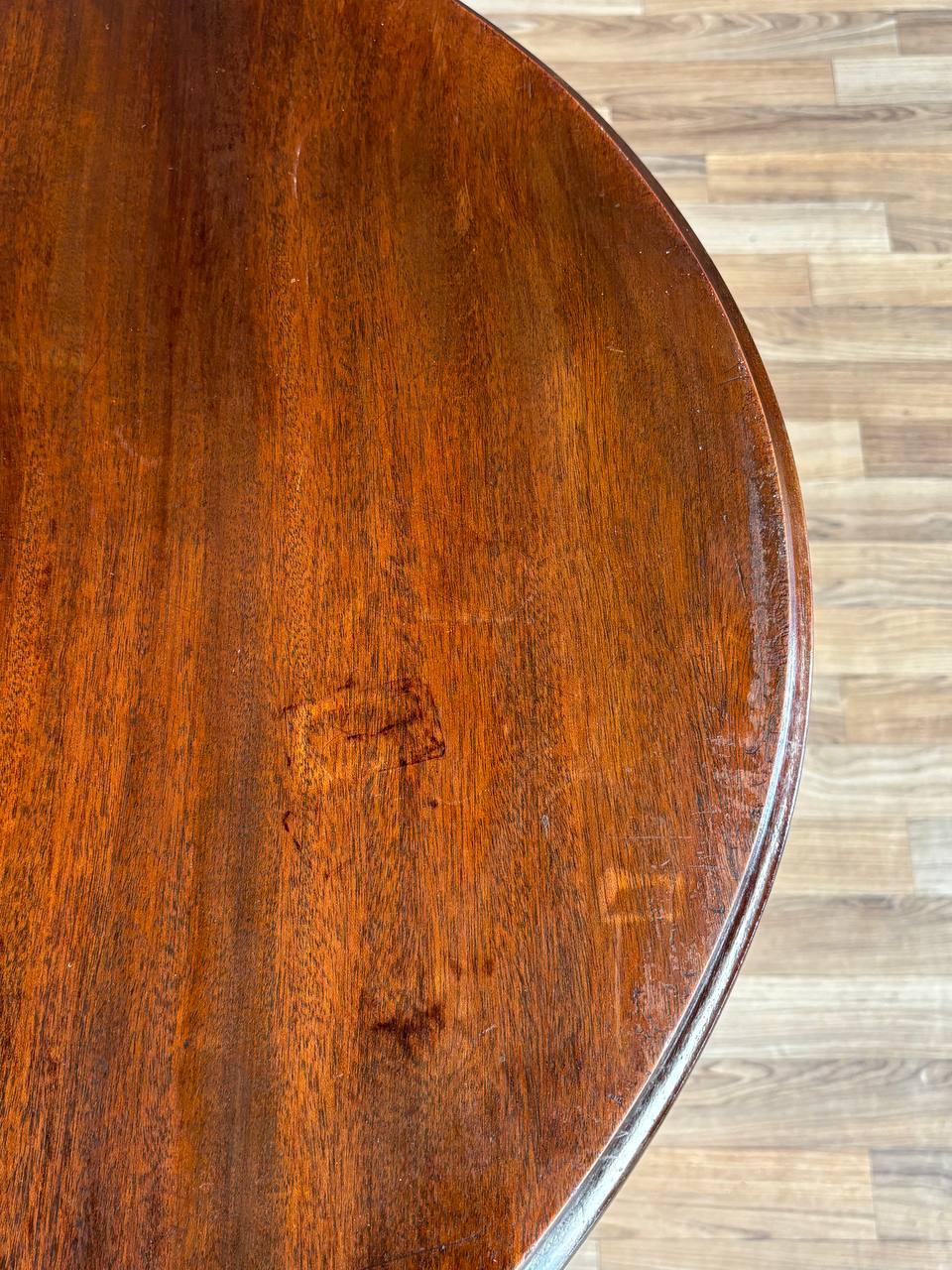 Rustic Farmhouse Mahogany Drop Leaf Gate Leg Table 2