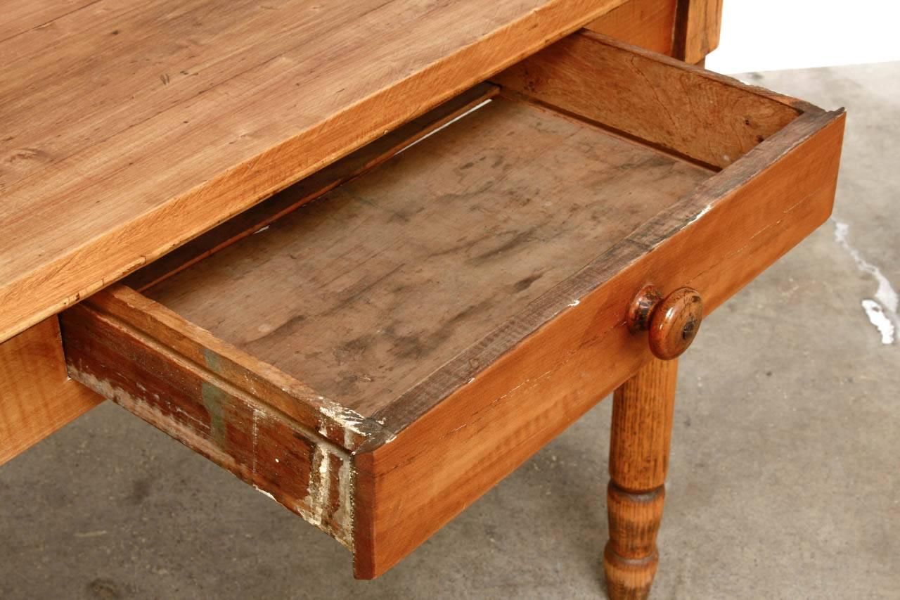 Rustic Farmhouse Oak Work Table or Console 6