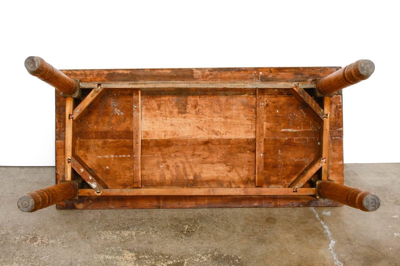 Rustic Farmhouse Oak Work Table or Console 10