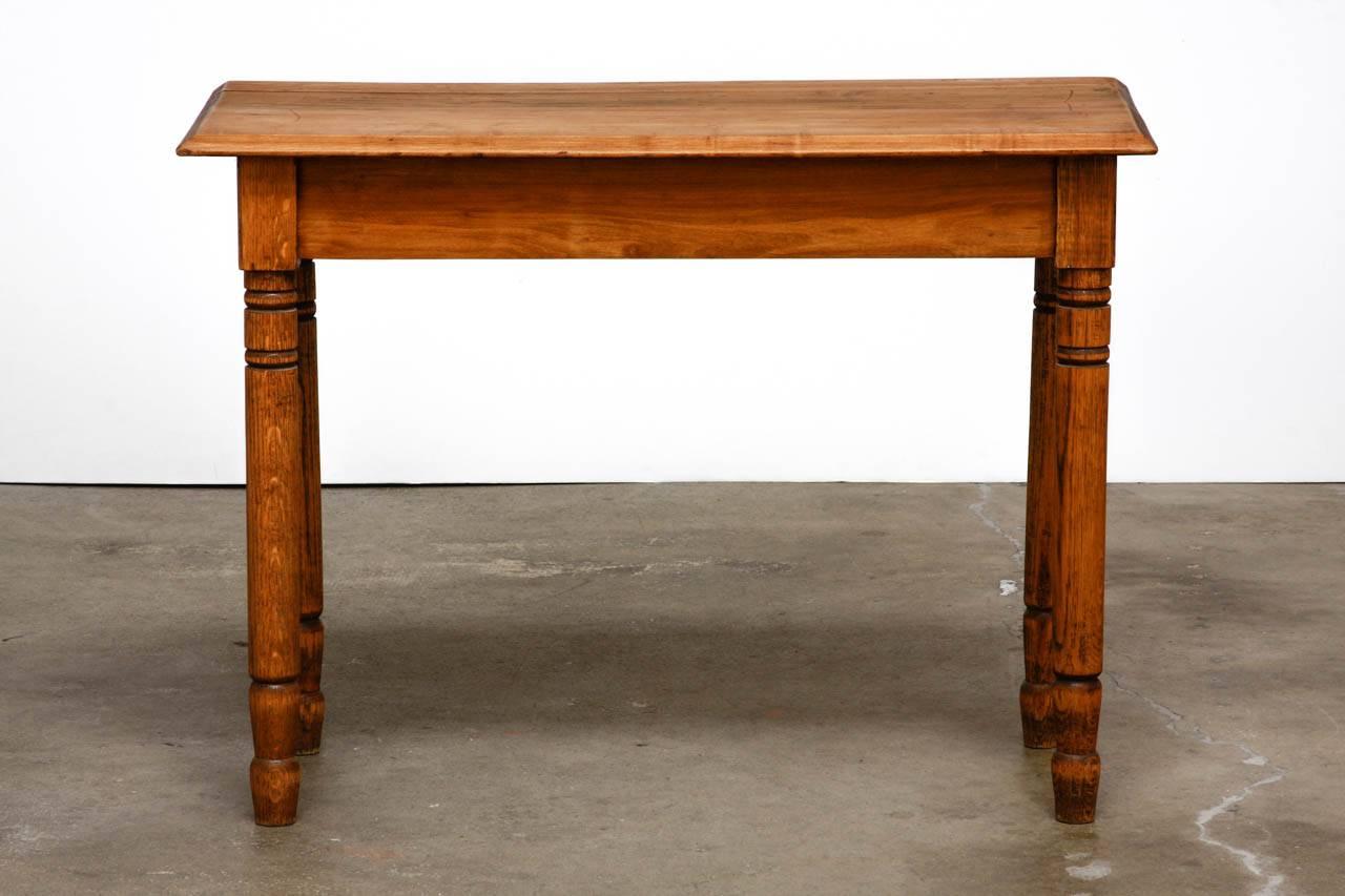 Country Rustic Farmhouse Oak Work Table or Console