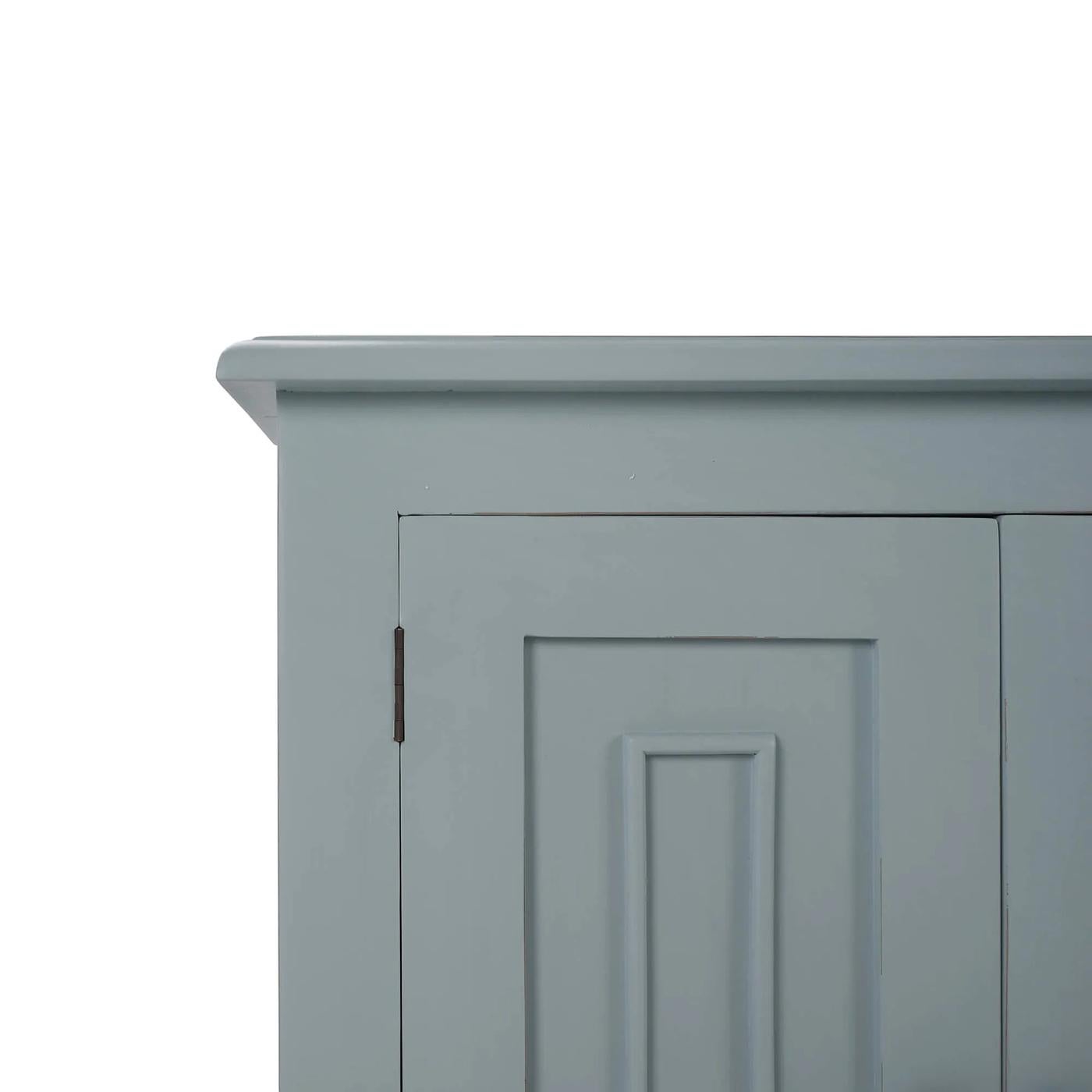 Contemporary Rustic Farmhouse Side Cabinet - Ocean Blue For Sale
