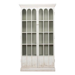 Rustic Farmhouse Style Whitewashed Bookcase