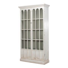 Rustic Farmhouse Style Whitewashed Bookcase