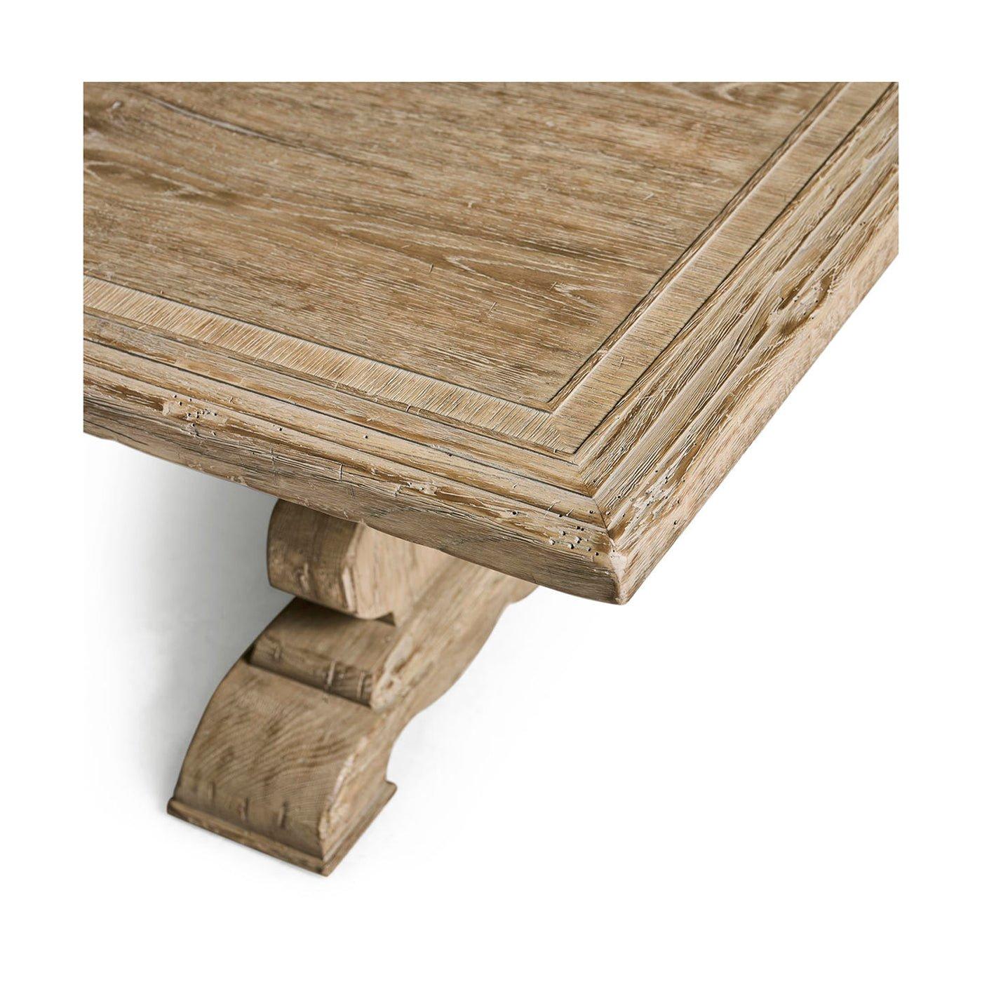 Rustic Farmhouse Trestle Coffee Table For Sale 4