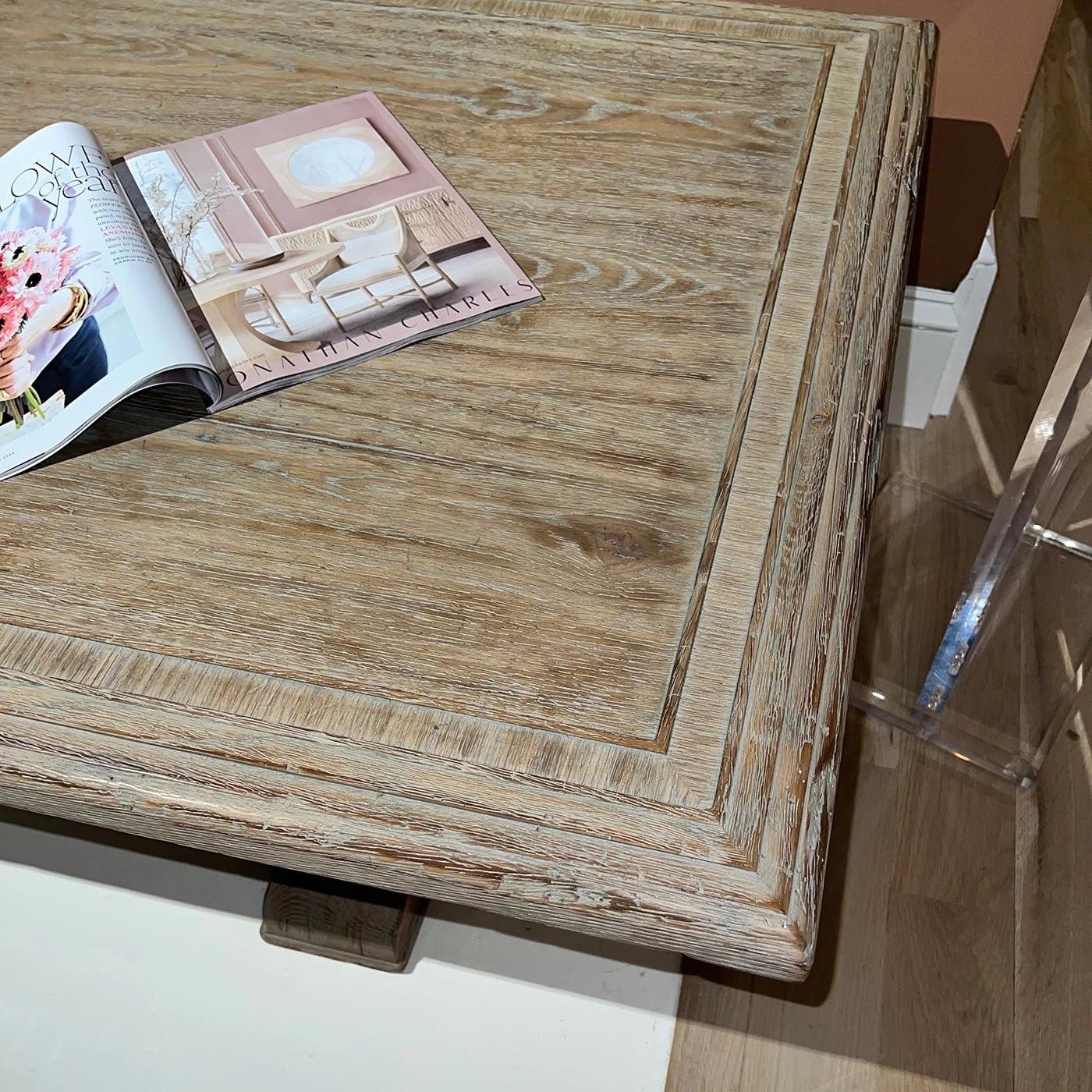 Rustic Farmhouse Trestle Coffee Table For Sale 5