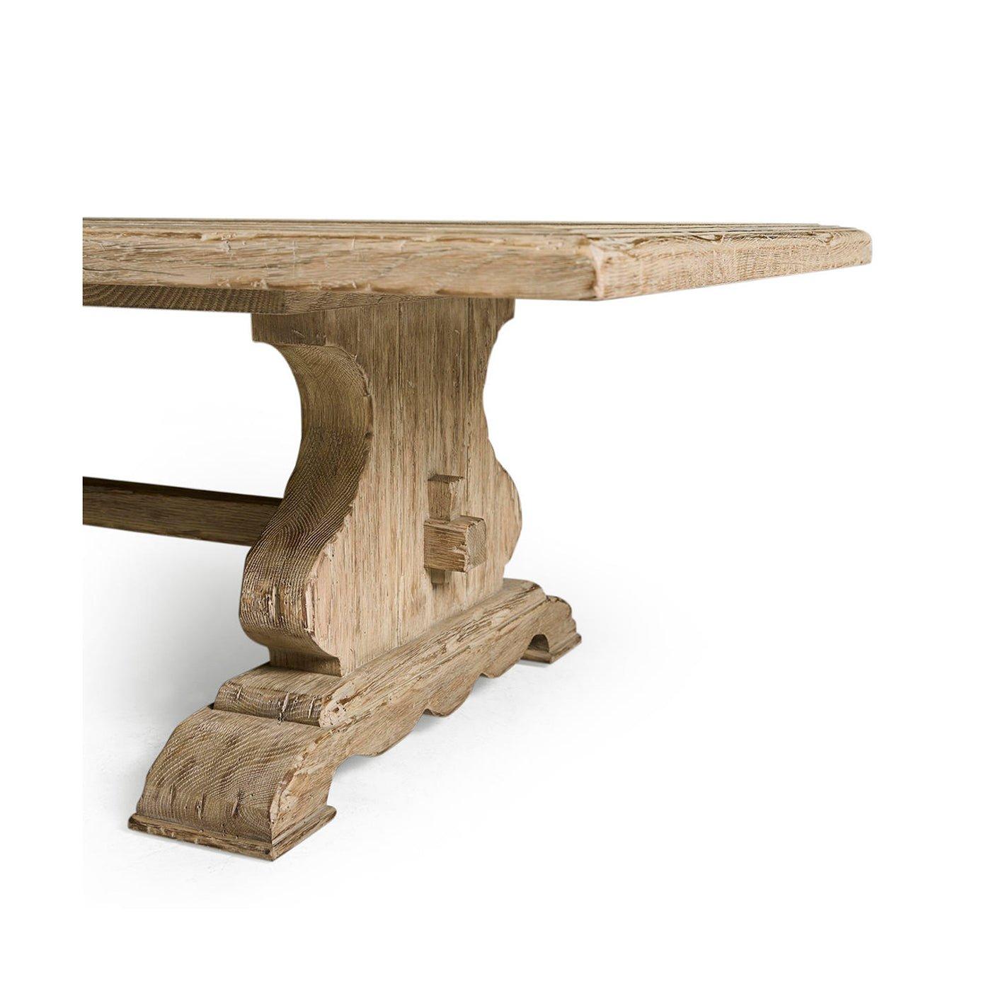Rustic Farmhouse Trestle Coffee Table For Sale 2