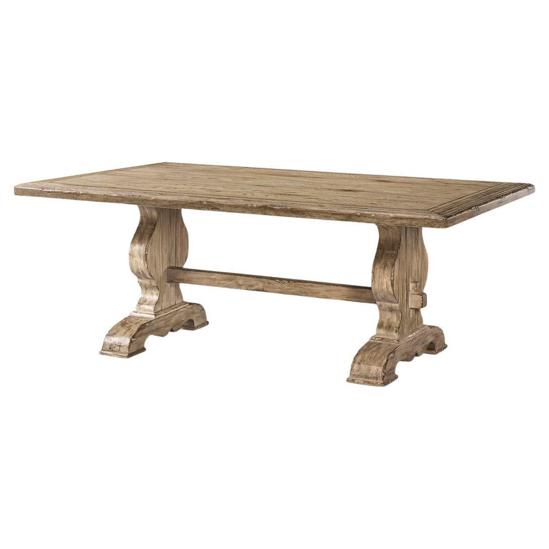 Rustic Farmhouse Trestle Dining Table