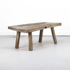 Rustic Farmhouse Wabi Sabi Primitive Coffee Table from weathered Oak