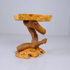 Rustic Finnish Organic Wooden Small Table / Flower Stand, Finland 1980s