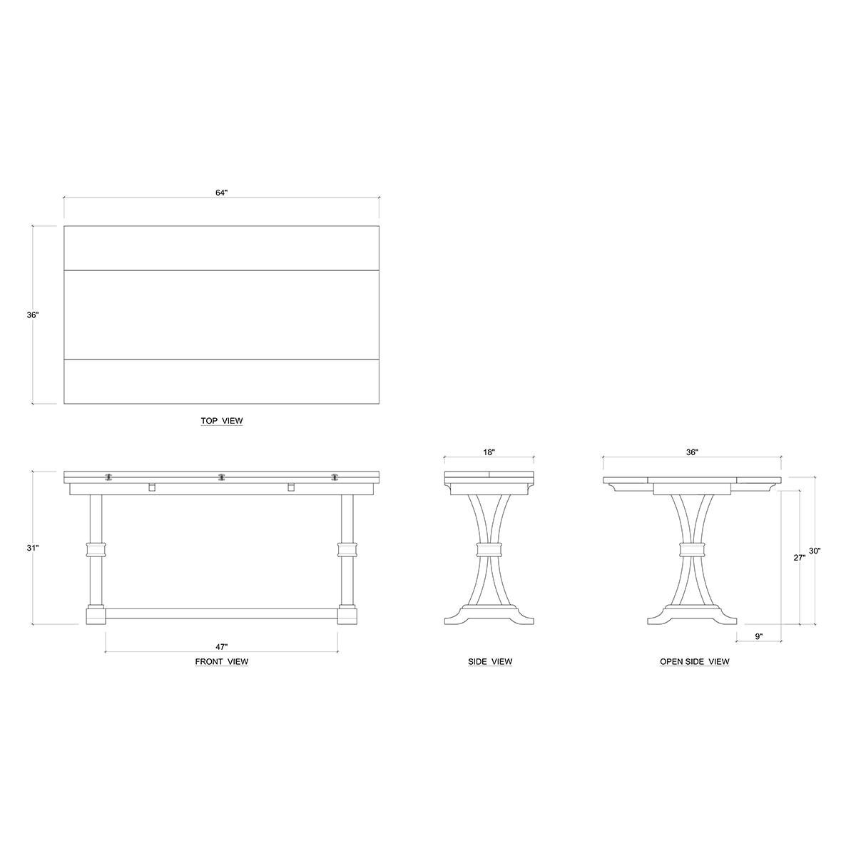 Rustic Fold Out Console Table In New Condition For Sale In Westwood, NJ