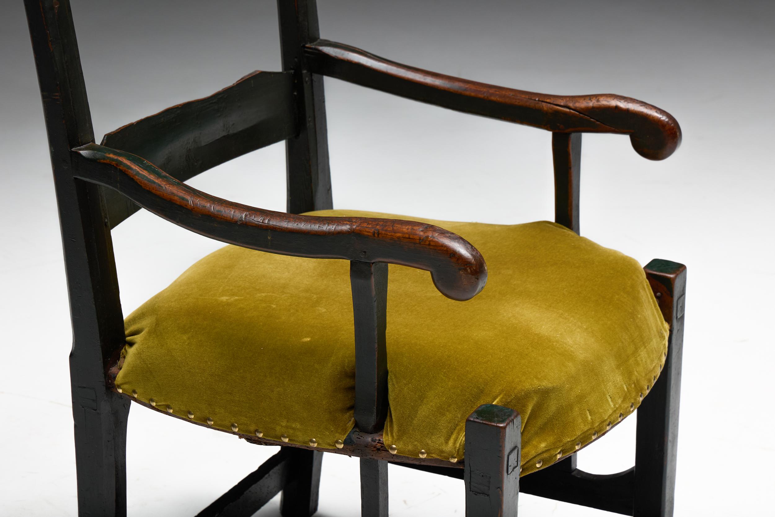 Fauteuil rustique d'art populaire, France, XIXe siècle en vente 4