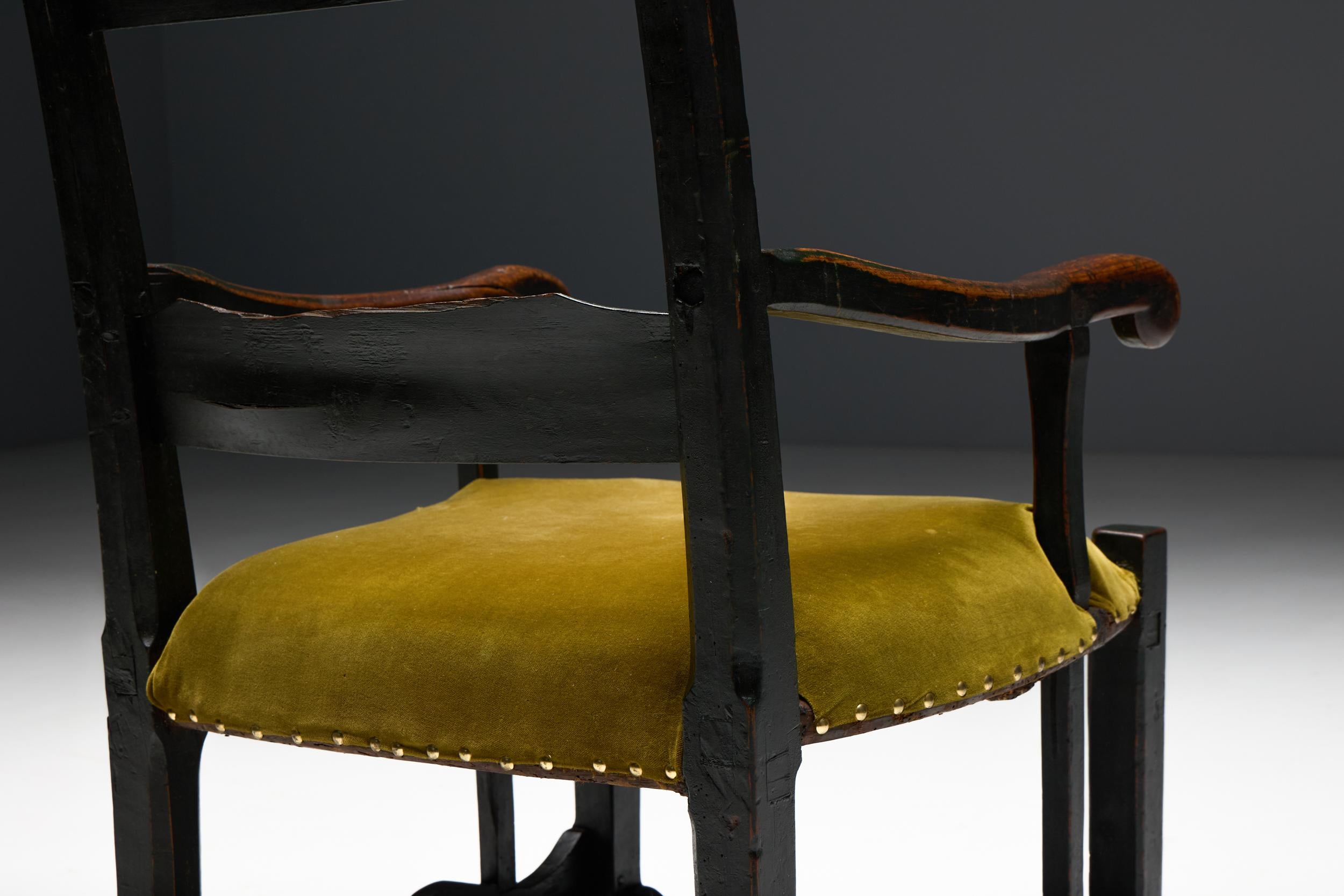 Fauteuil rustique d'art populaire, France, XIXe siècle en vente 5